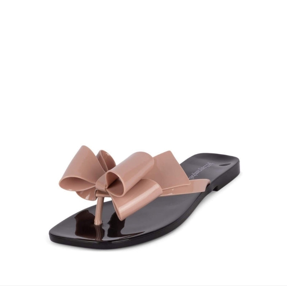Jeffrey Campbell vinyl jelly sandals with bow - Picture 1 of 5